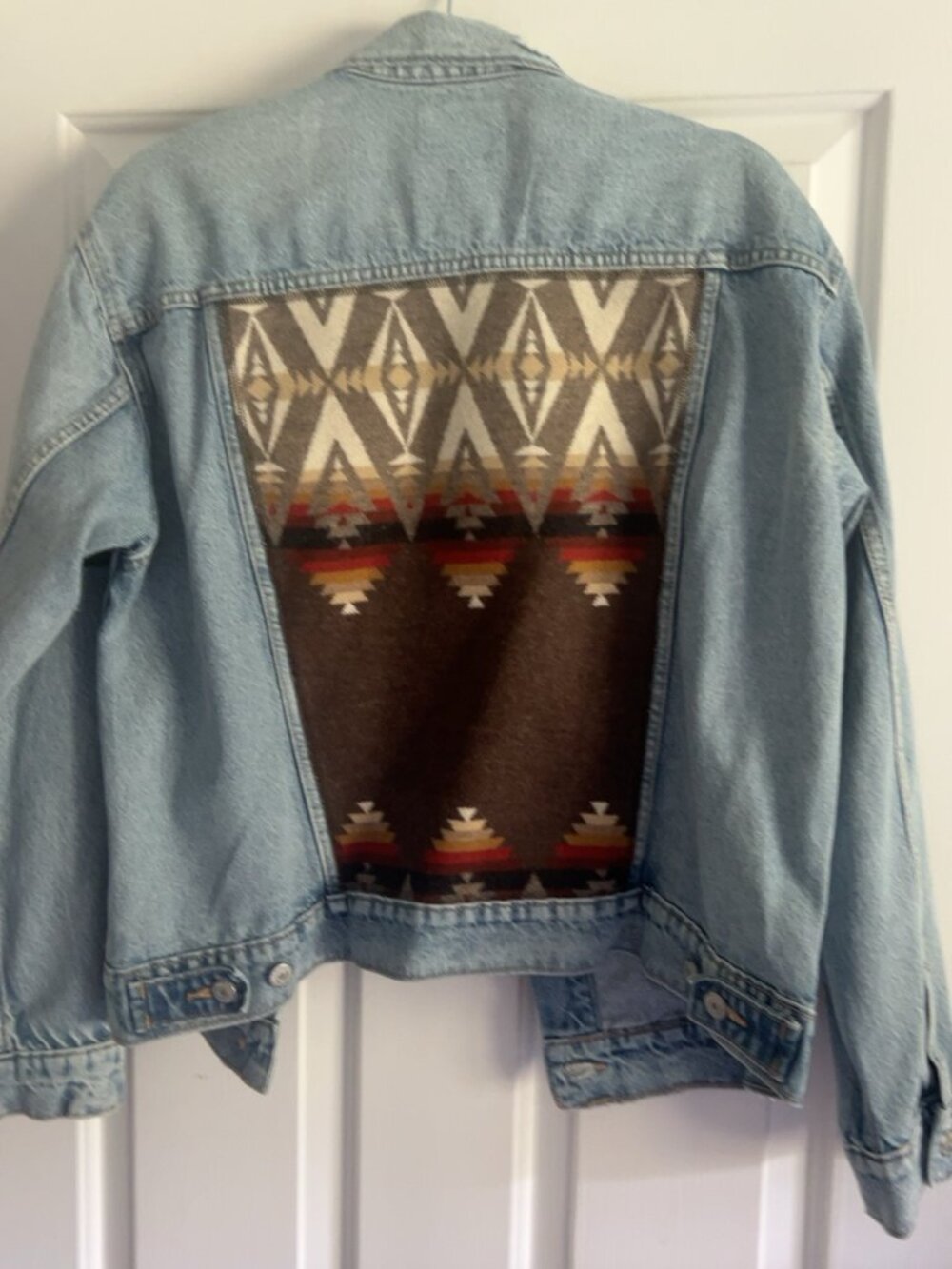 Upcycled Denim Jacket Southwestern